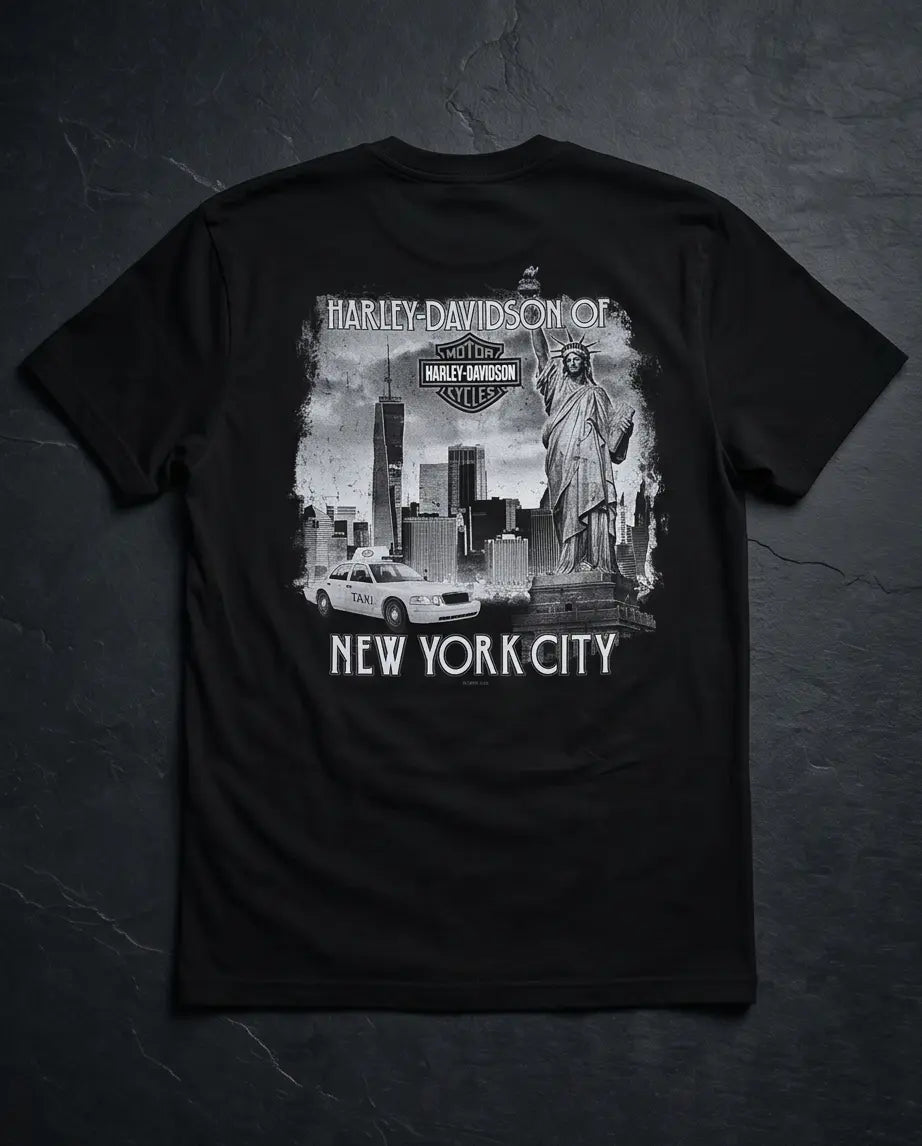 Harley Davidson Of NYC Skyline Freedom Men's Dealer T-shirt