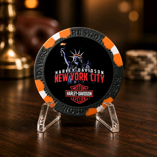 Harley Davidson Of NYC Dealer  Liberty Poker Chip Dart World