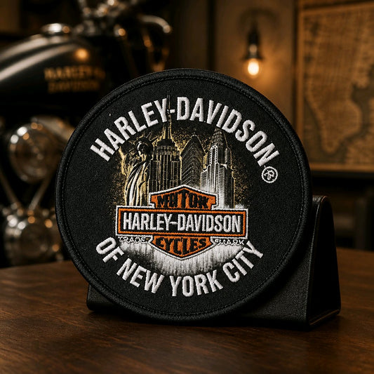 Nyc Harley Davidson Skyline Skyscraper Patch Symbol Arts