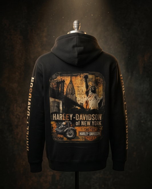 Harley Davidson of NYC Icons Men's Skyline Zip-Up Hoodie RkStratman