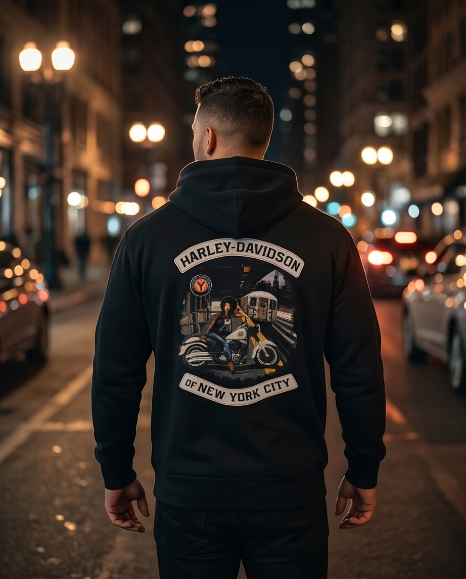 Harley Davidson Of NYC Men's Afro Zip Up Hoodie RkStratman