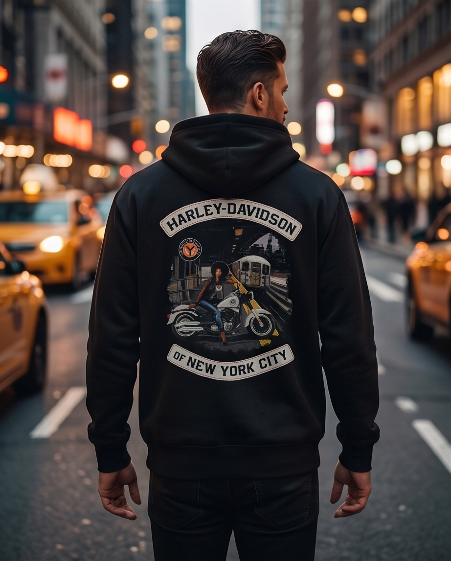 Harley Davidson Of NYC Men's Afro Zip Up Hoodie RkStratman