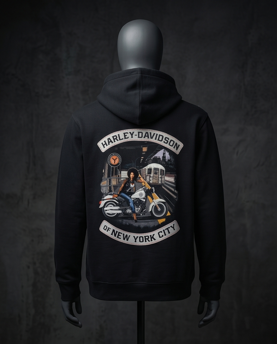 Harley Davidson Of NYC Men's Afro Zip Up Hoodie RkStratman