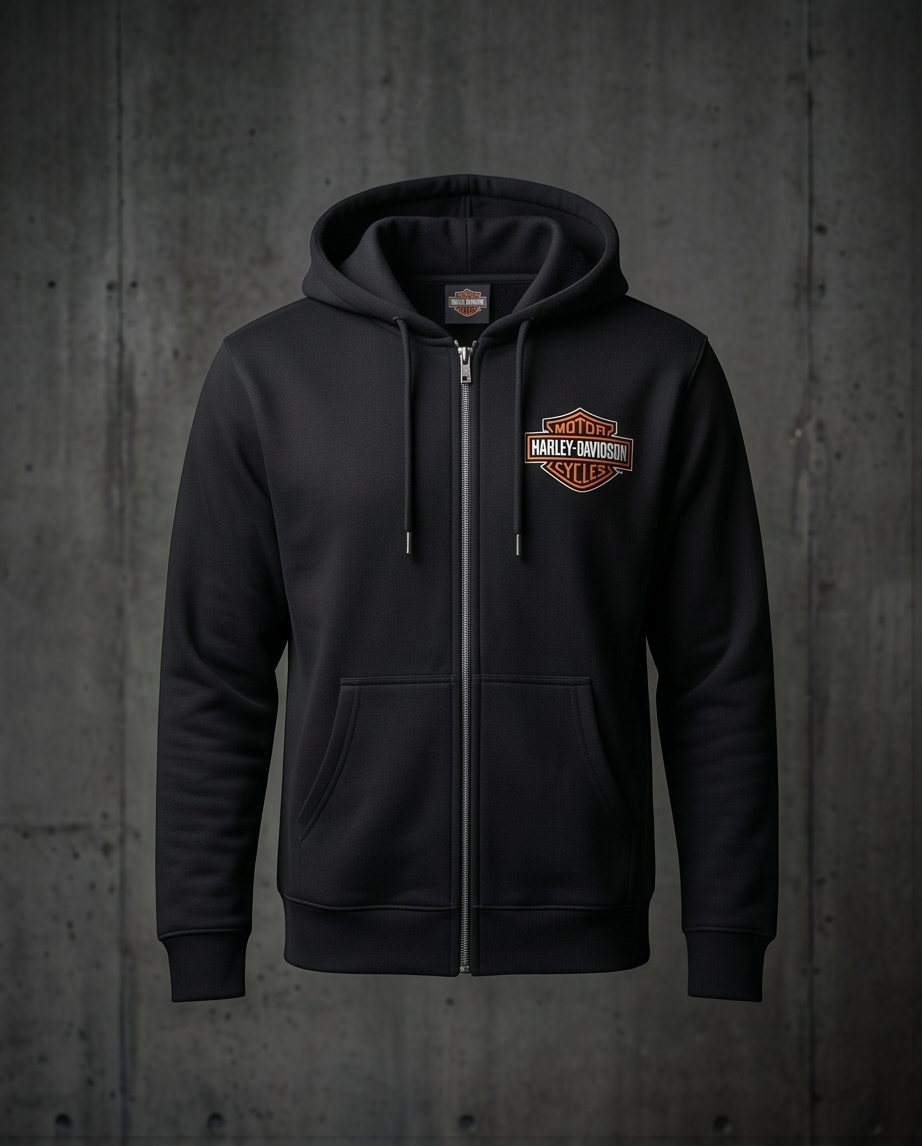 Harley Davidson Of NYC Men's Afro Zip Up Hoodie RkStratman