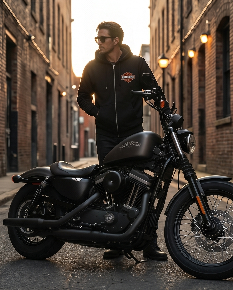 Harley Davidson Of NYC Men's Afro Zip Up Hoodie RkStratman