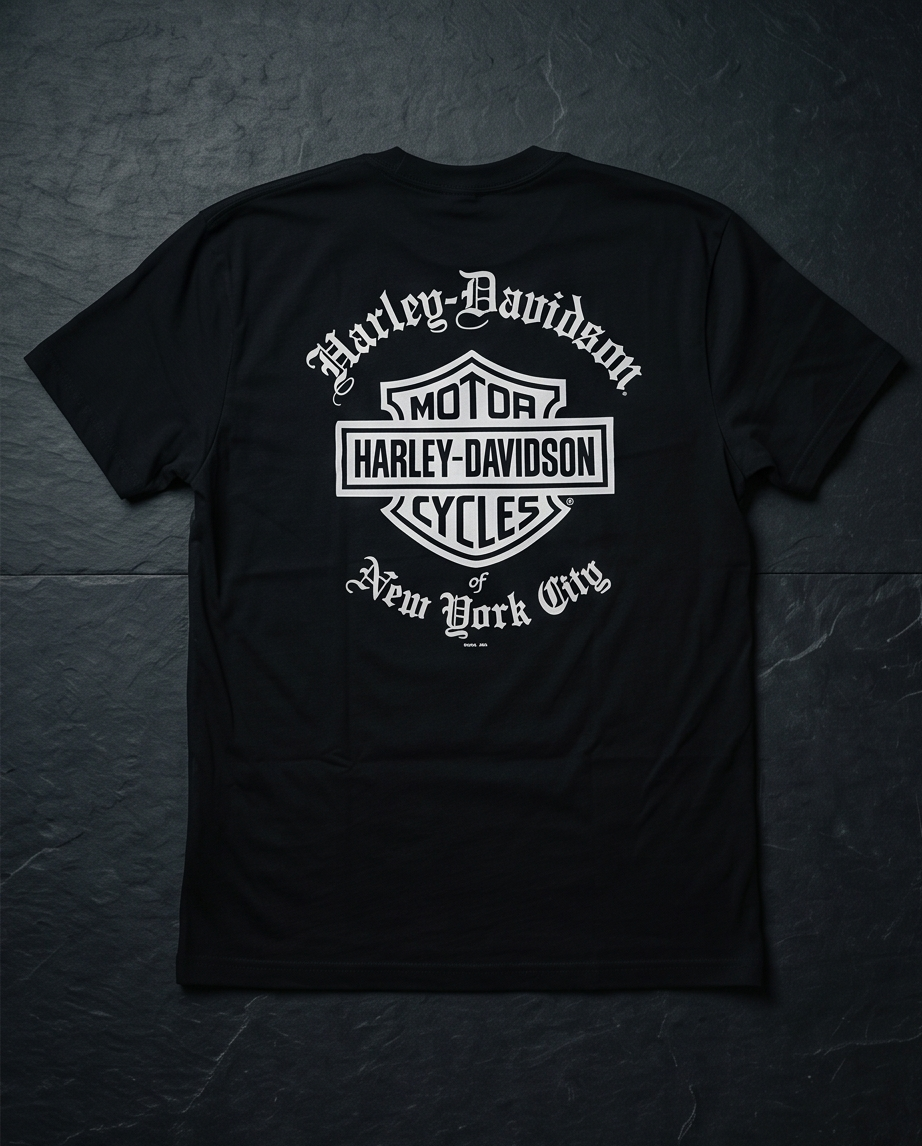 Harley Davidson Of NYC Men's Short Sleeve Dealer Old English T-shirt RkStratman