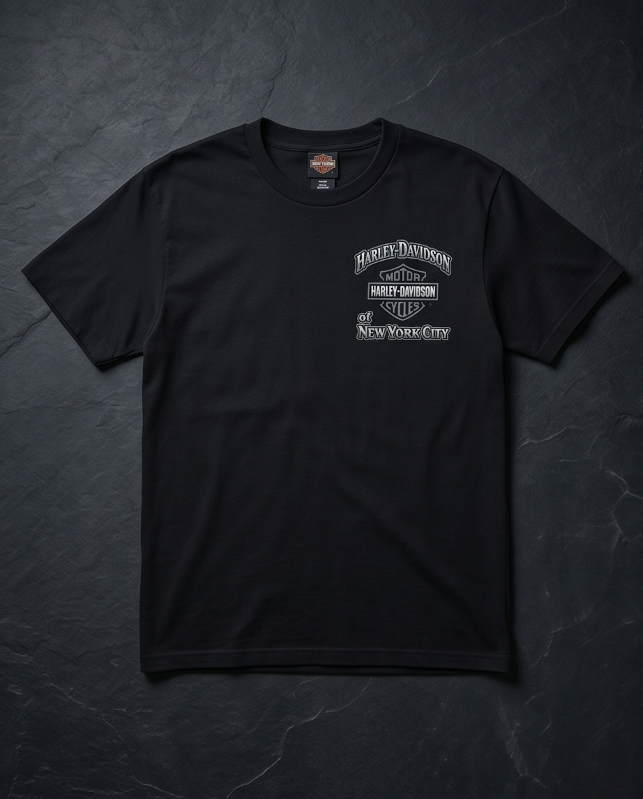 Harley Davidson Of NYC Men's Short Sleeve Dealer Brooklyn Bridge T-shi