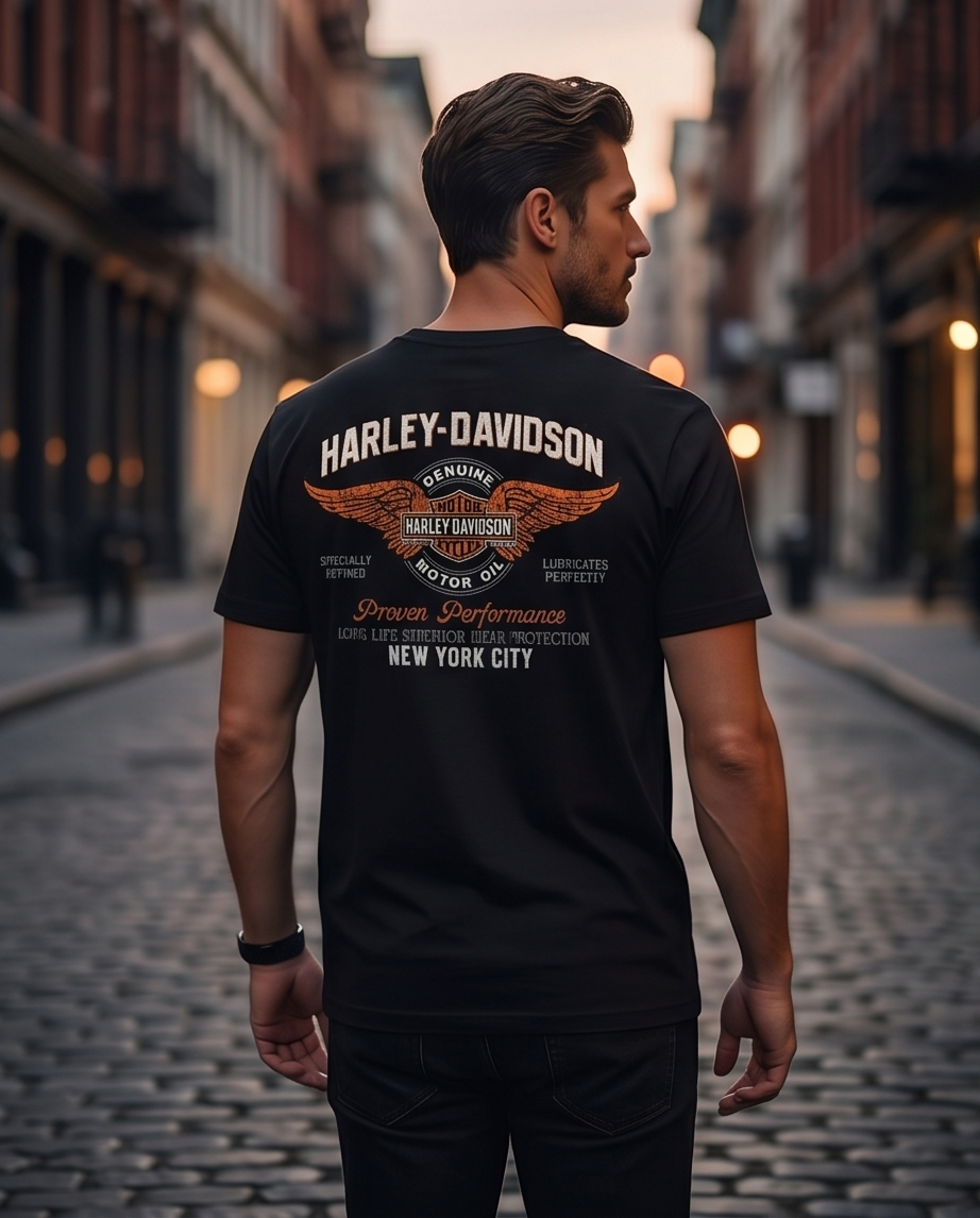 Harley-Davidson of NYC Pin-Up Wild Men's T-shirt RkStratman