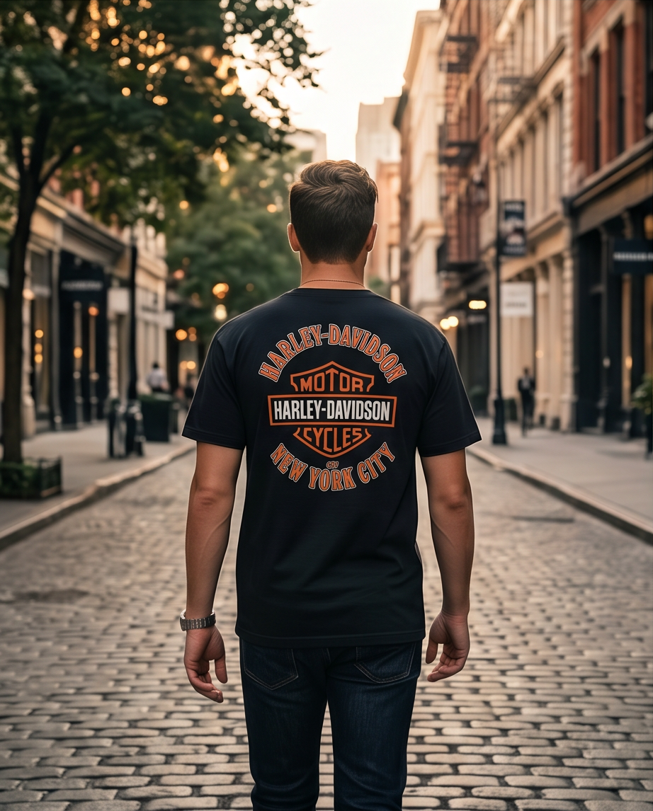 Harley Davidson of NYC Hog Ride Men's Dealer Short Sleeve Tee RkStratman