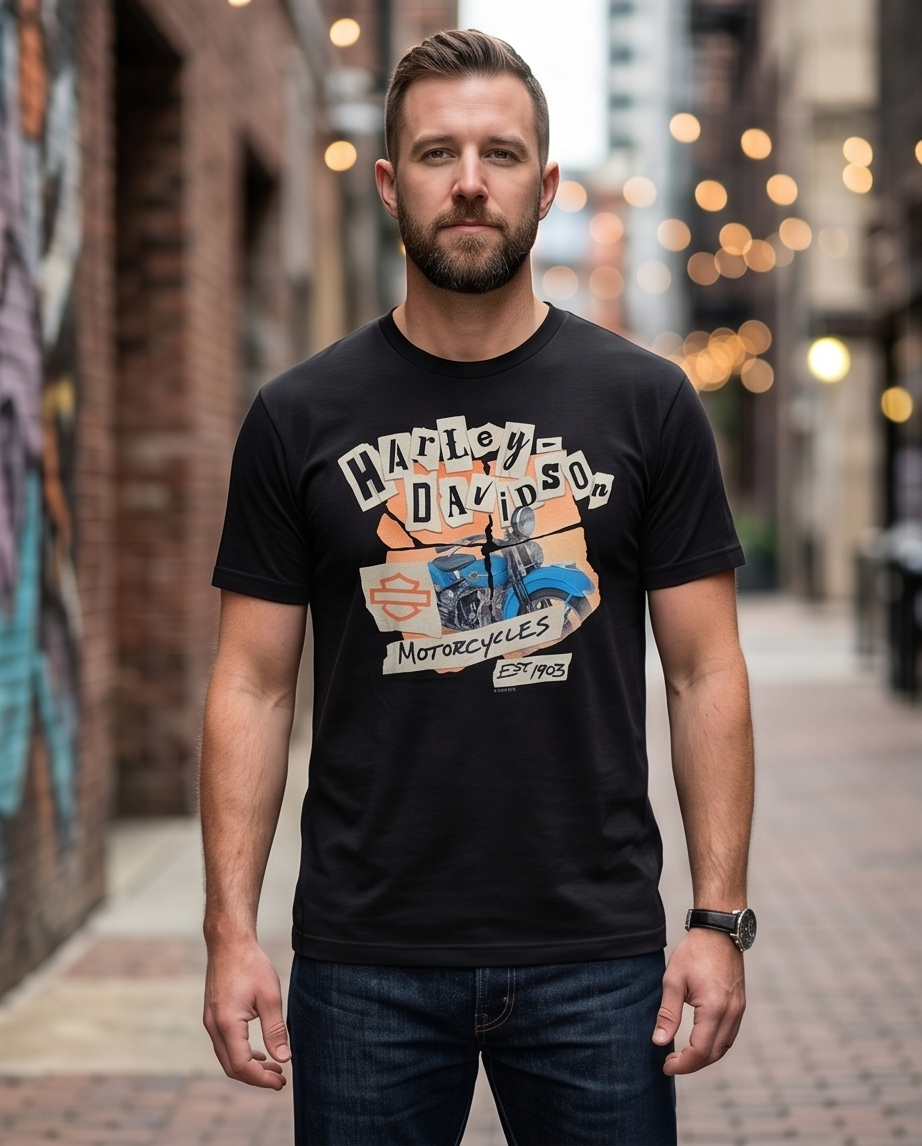 Harley Davidson of NYC Men's Dealer Retro 1903 T-Shirt Bravado