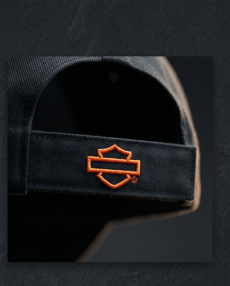 Harley Davidson Of NYC Dealer Bar & Shield Flames Baseball Cap Black Bravado