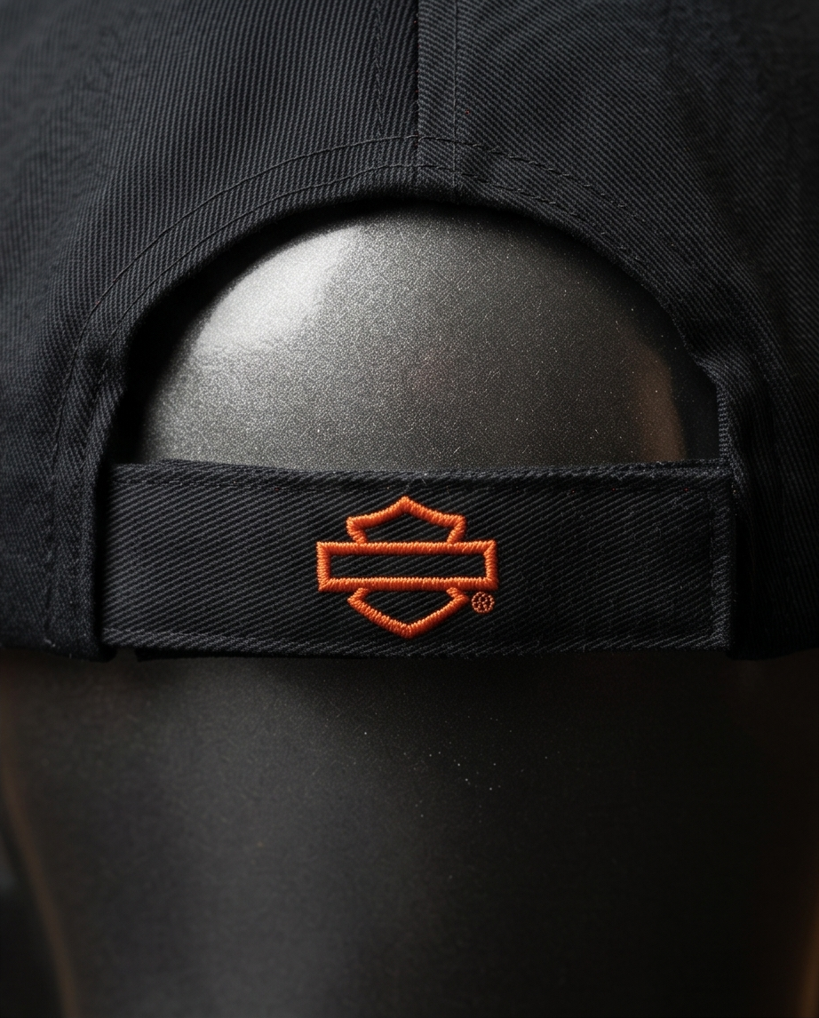 Harley Davidson Of NYC Dealer Bar & Shield Flames Baseball Cap Black Bravado