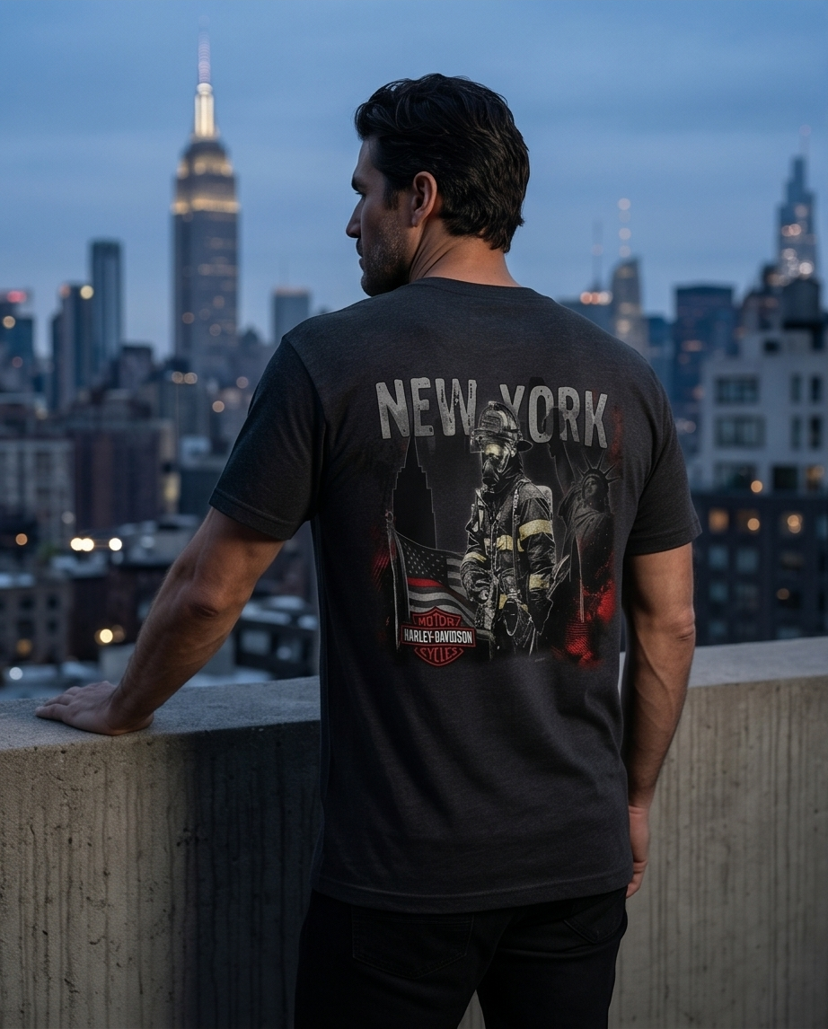 Harley Davidson Of NYC Men's Short Sleeve Dealer Brave T-shirt RkStratman