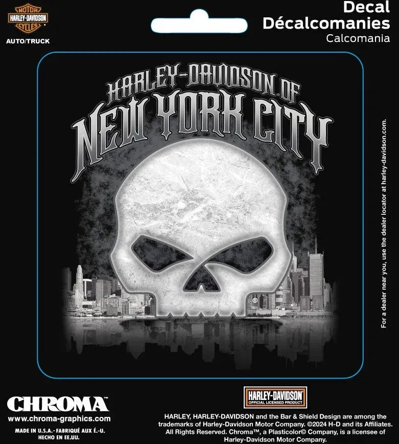 Harley Davidson of NYC Willie G Dealer Skyline Decal Chroma