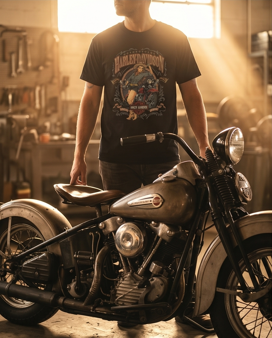 Harley-Davidson of NYC Pin-Up Wild Men's T-shirt RkStratman