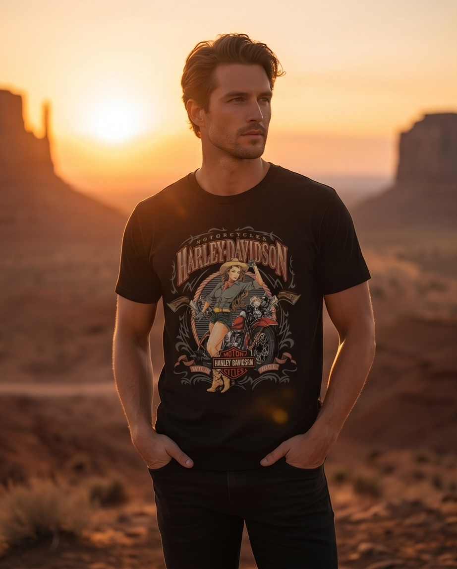 Harley-Davidson of NYC Pin-Up Wild Men's T-shirt RkStratman