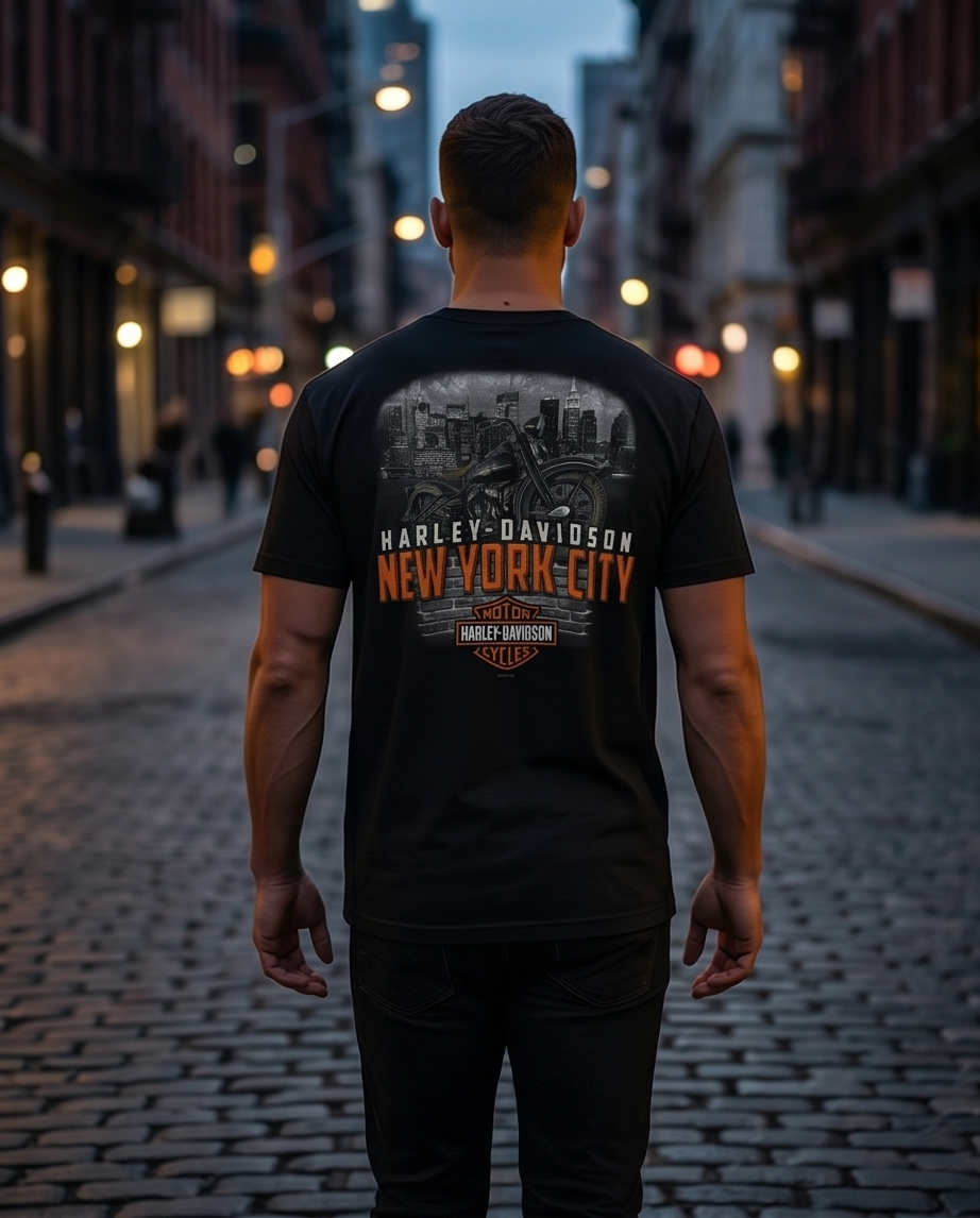 Harley Davidson Of NYC Men's Short Sleeve Dealer Liberty T-shirt RkStratman