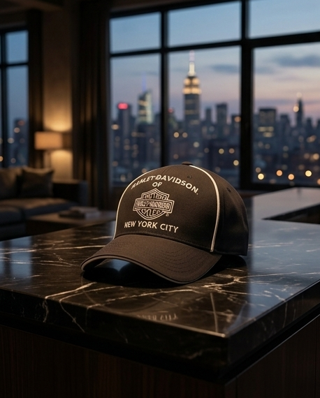 Harley Davidson Of NYC Dealer Bar & Shield Baseball Cap Black Bravado