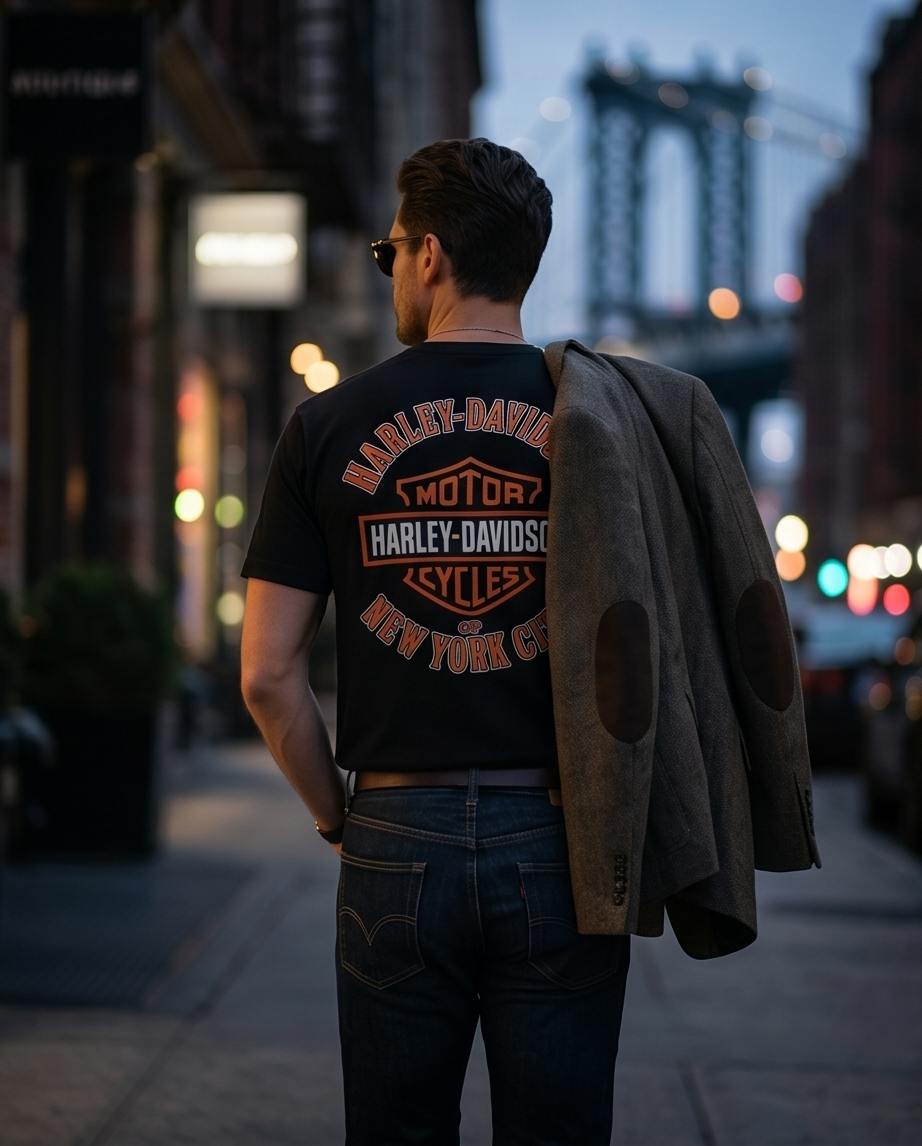 Harley Davidson of NYC Hog Ride Men's Dealer Short Sleeve Tee RkStratman