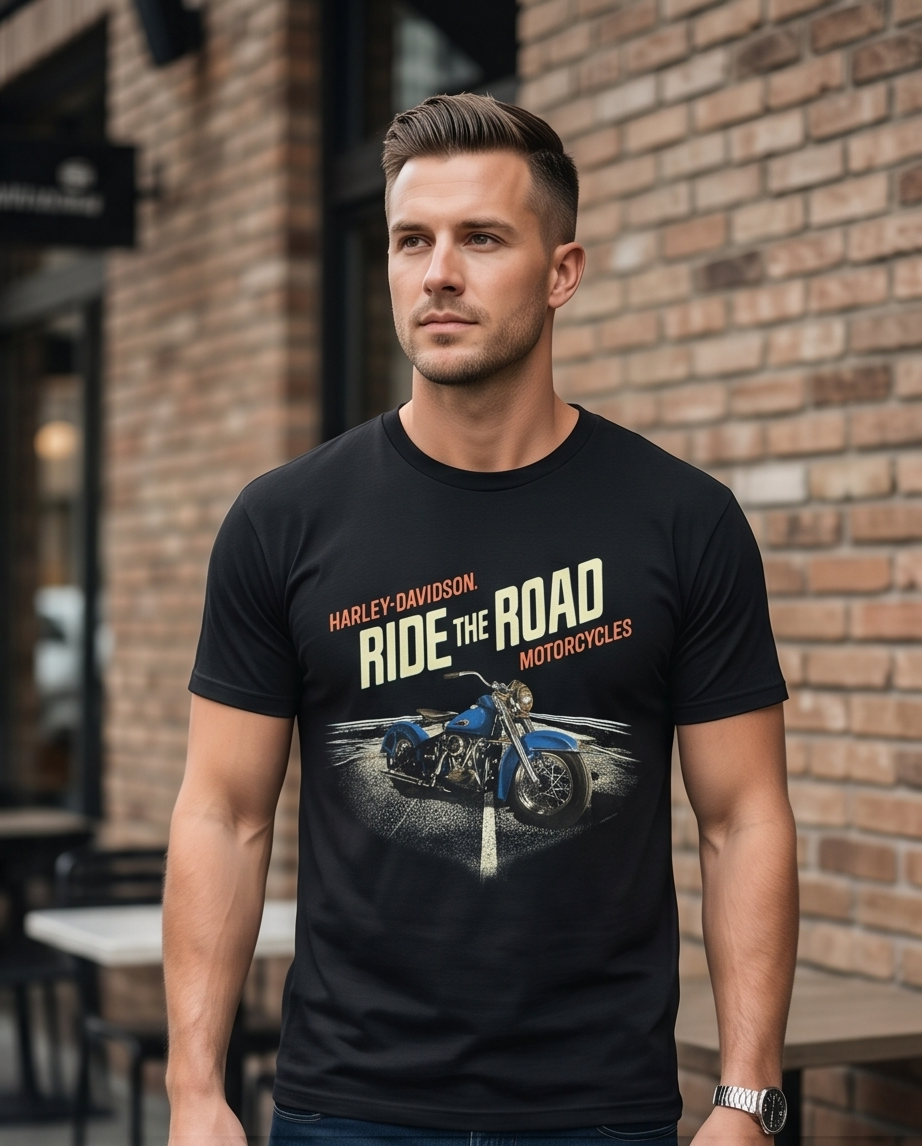 Harley Davidson of NYC Dealer Vintage Men's T-Shirt Bravado