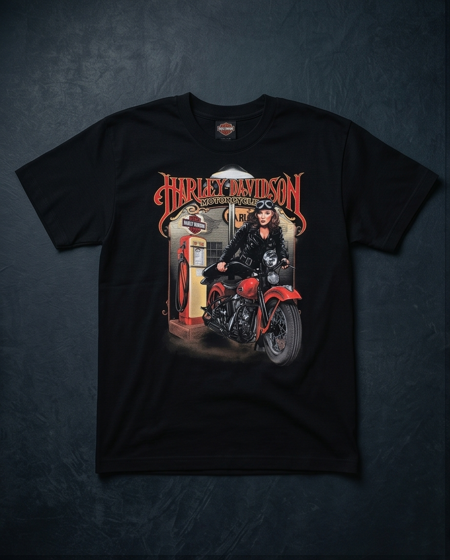 Harley-Davidson of NYC  Pin-Up Ride Men's T-shirt RkStratman