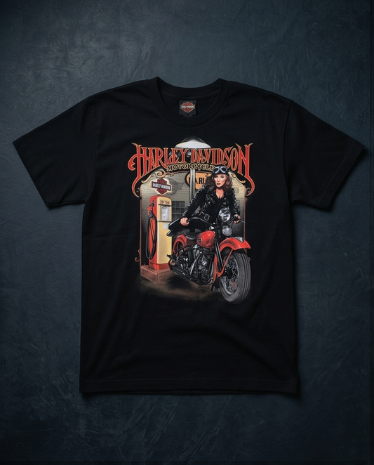 Harley-Davidson of NYC  Pin-Up Ride Men's T-shirt RkStratman