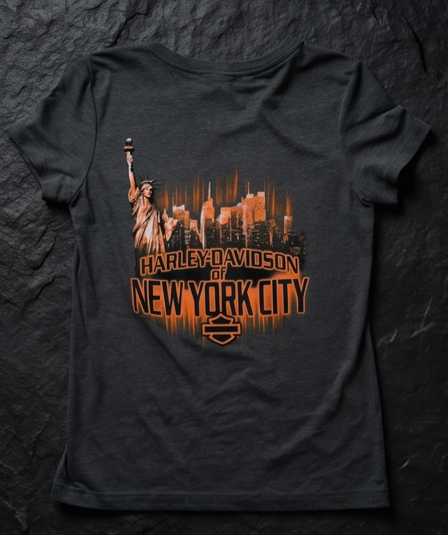 Harley Davidson Of Nyc Women's Reflections Skyline Tee RkStratman
