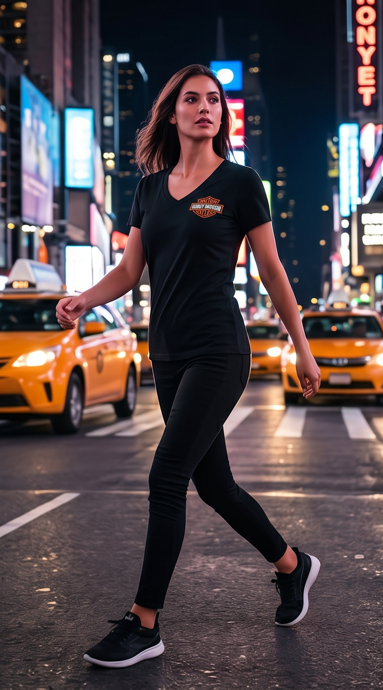 Harley Davidson Of Nyc Women's Reflections Skyline Tee RkStratman