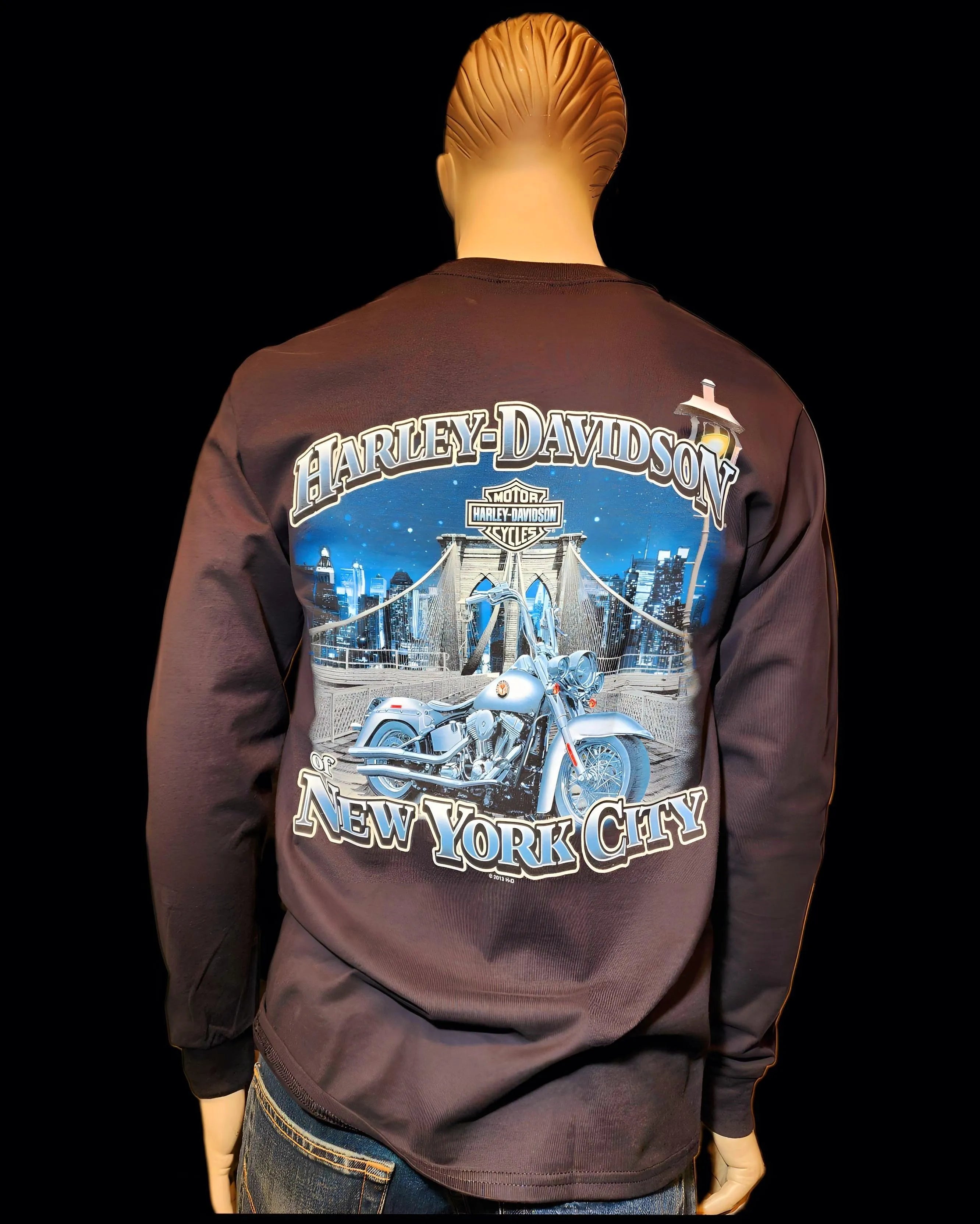 Harley Davidson Of NYC Men's Dealer Brooklyn Bridge T-shirt