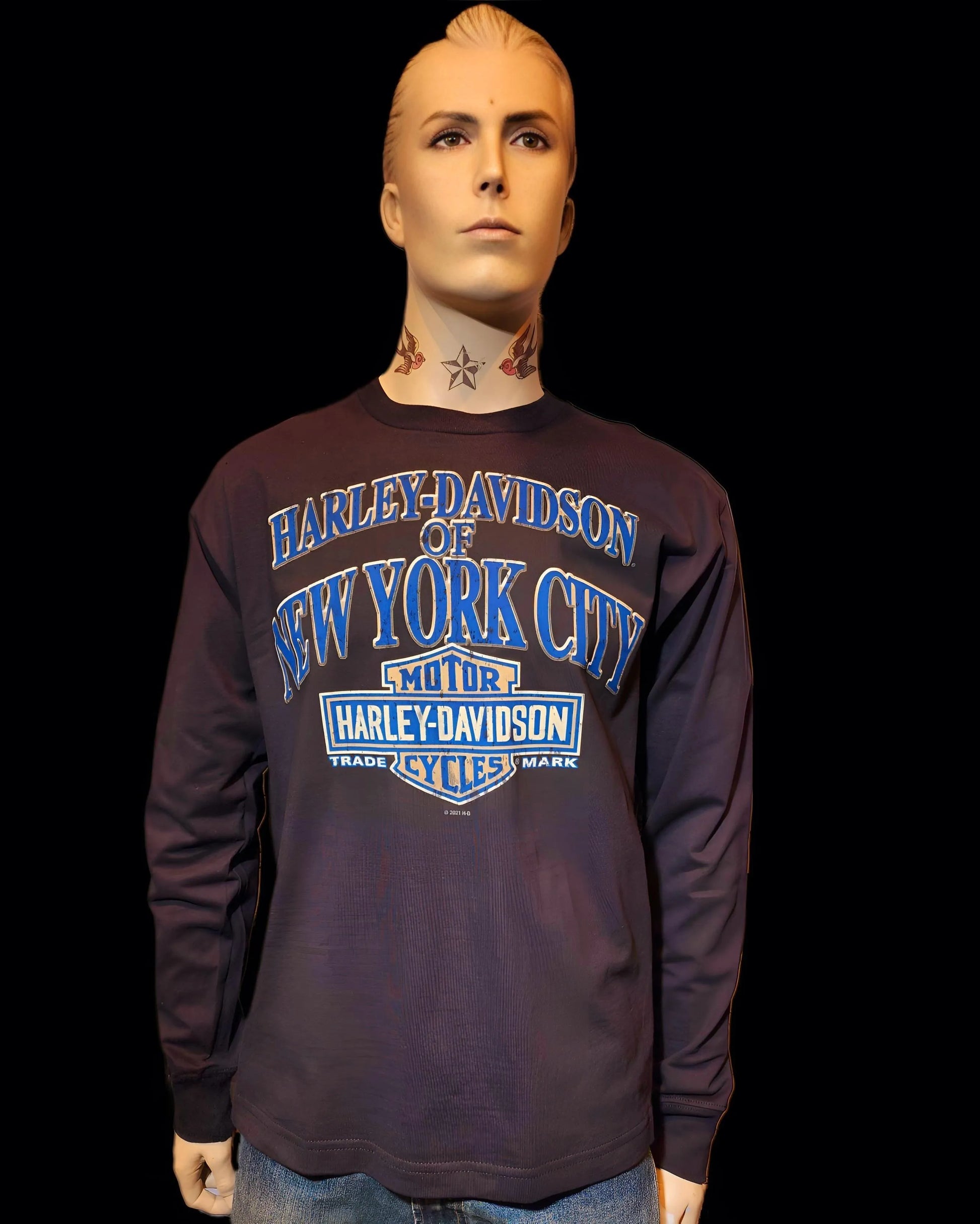 Harley Davidson Of NYC Men's Long Sleeve Dealer City Tags T-shirt - Harley Davidson Of Nyc