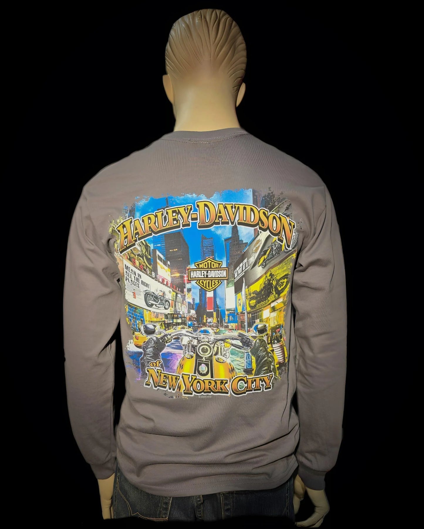 Harley Davidson Of NYC Men's Long Sleeve Dealer Time Square T-shirt - Harley Davidson Of Nyc