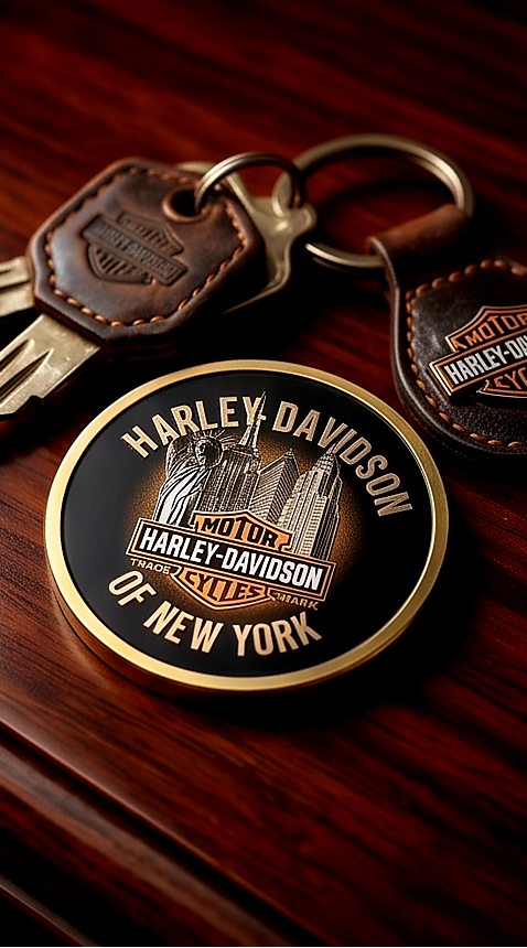 Harley Davidson Nyc Statue Of Liberty Dealer Challenge Coin. Symbol Arts